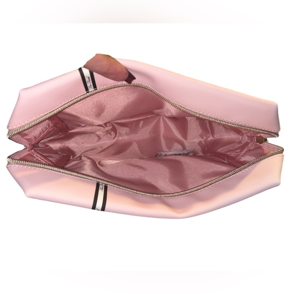 Too Faced Cosmetic Zippered Bag Pink w/ bow - Picture 4 of 6